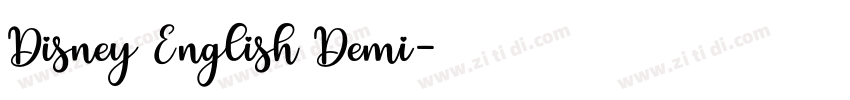 Disney English Demi字体转换